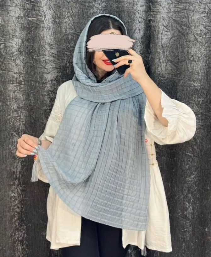 شال لنین پلیسه مربعی