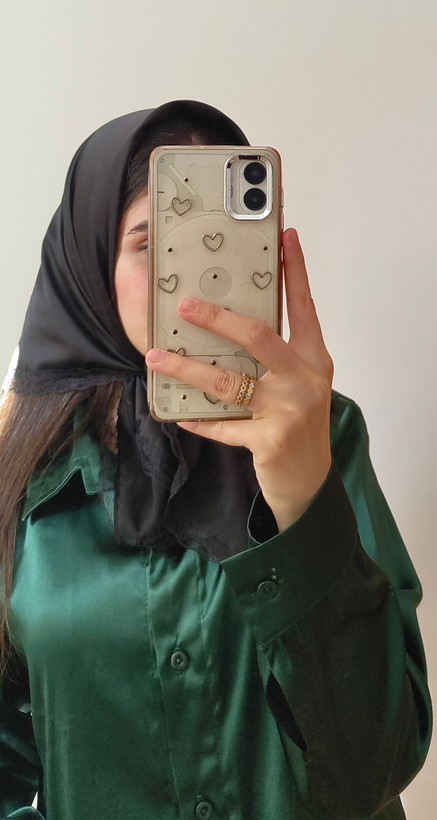 مینی اسکارف ساتن مشکی