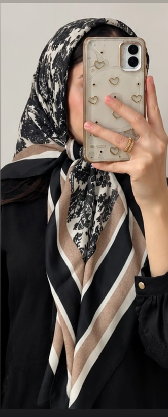 روسری نخی دور دوخت